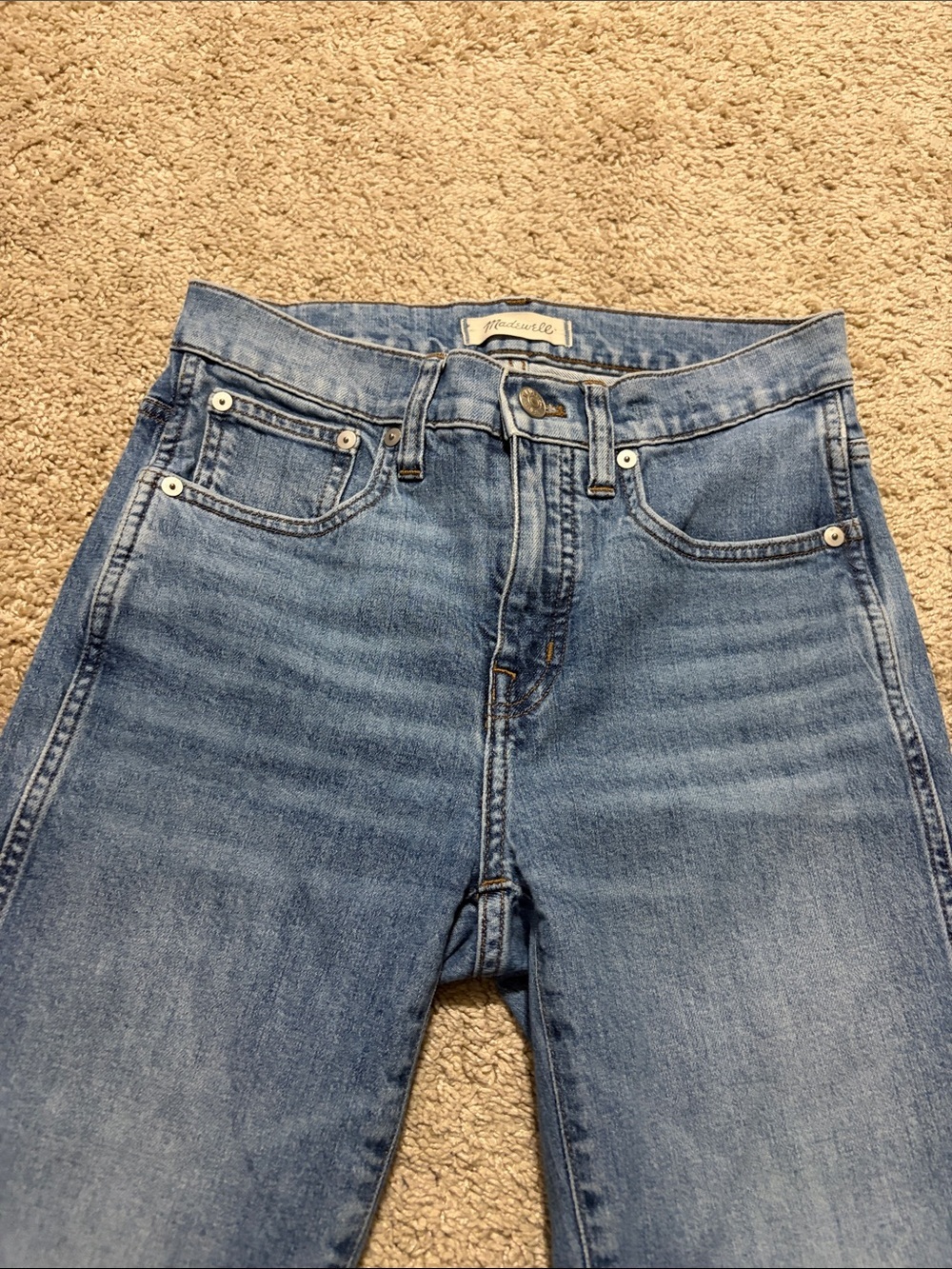 Madewell Cali Denim Boot Cut Jeans Size 26 Raw Hem - Picture 4 of 7